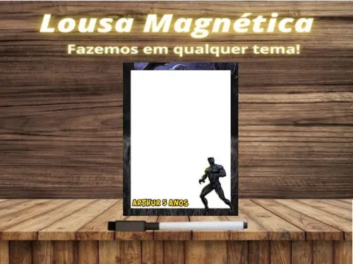 Lousa Magnética Pantera Negra com Embalagem