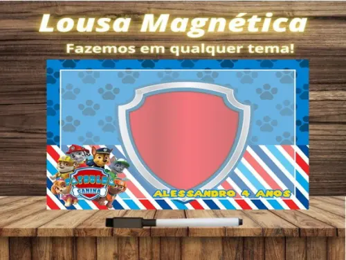Lousa Magnética Patrulha Canina com Embalagem