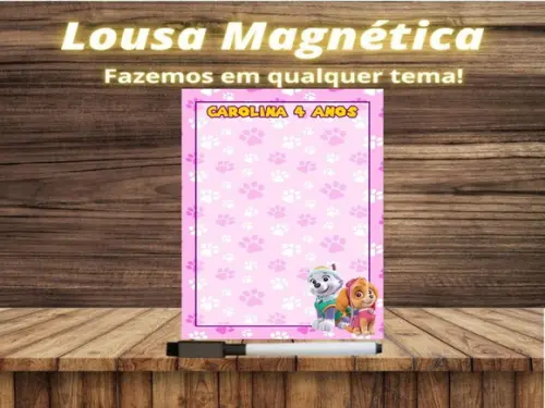 Lousa Magnética Patrulha Canina com Embalagem