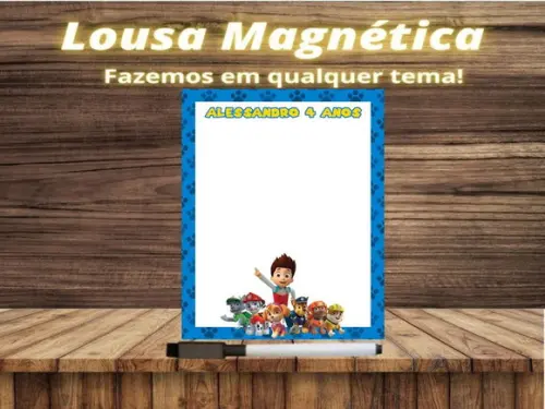 Lousa Magnética Patrulha Canina com Embalagem