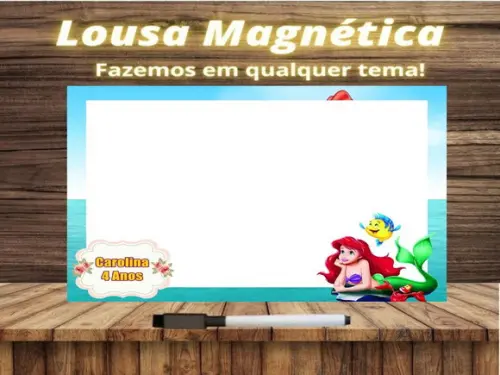 Lousa Magnética Pequena Sereia com Embalagem