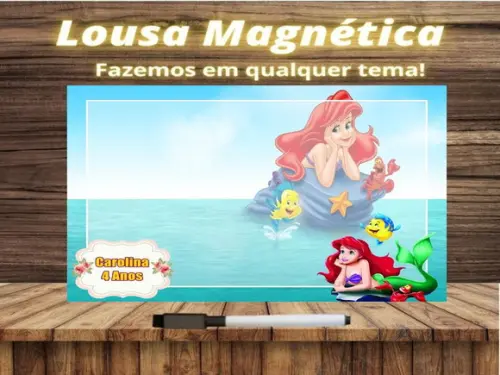 Lousa Magnética Pequena Sereia com Embalagem