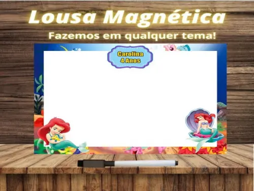 Lousa Magnética Pequena Sereia com Embalagem