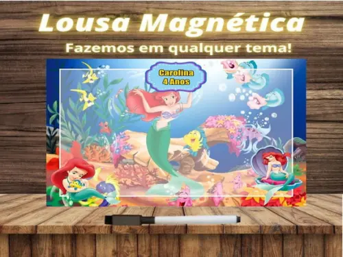 Lousa Magnética Pequena Sereia com Embalagem