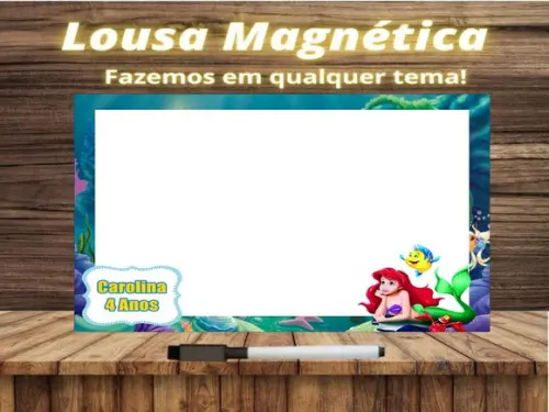 Lousa Magnética Pequena Sereia com Embalagem