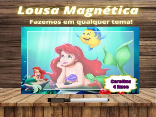 Lousa Magnética Pequena Sereia com Embalagem