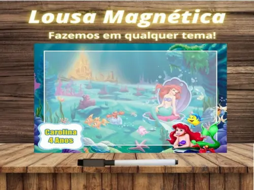 Lousa Magnética Pequena Sereia com Embalagem