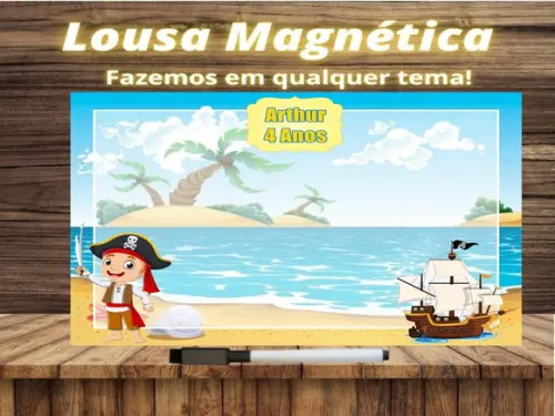 Lousa Magnética Pirata com Embalagem