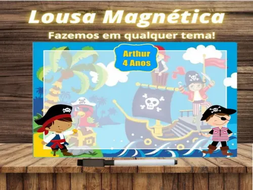 Lousa Magnética Pirata com Embalagem