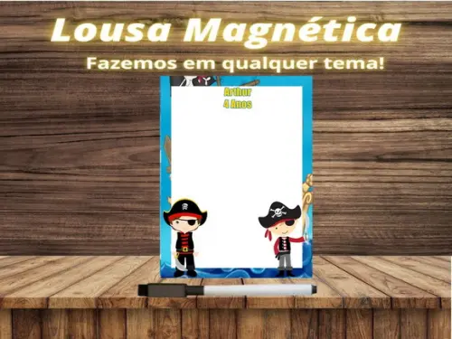 Lousa Magnética Pirata com Embalagem