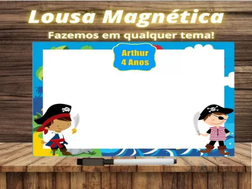 Lousa Magnética Pirata com Embalagem