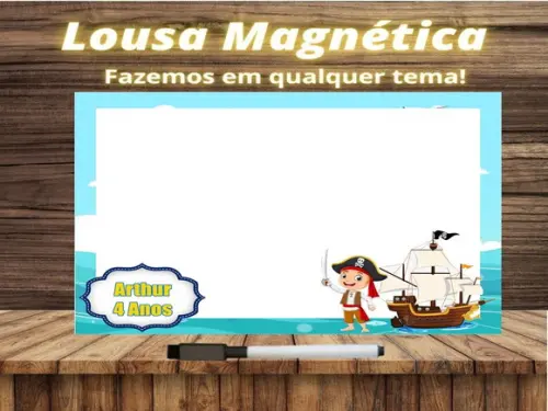 Lousa Magnética Pirata com Embalagem