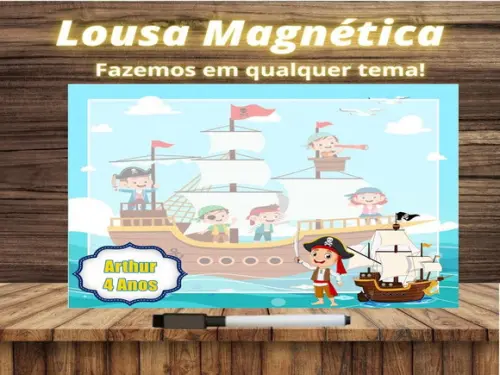 Lousa Magnética Pirata com Embalagem