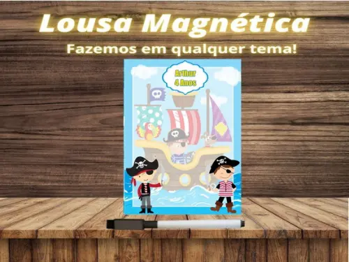 Lousa Magnética Pirata com Embalagem