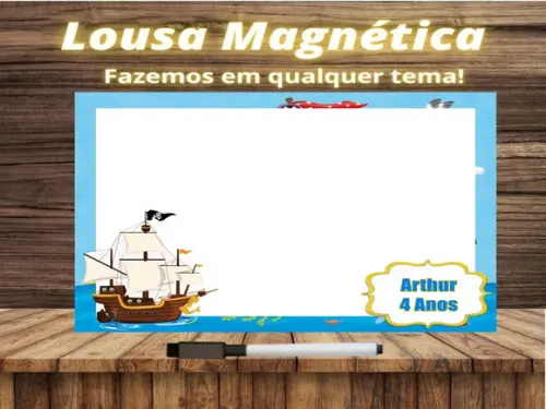 Lousa Magnética Pirata com Embalagem