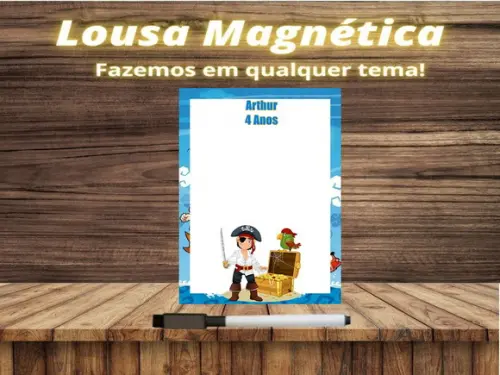 Lousa Magnética Pirata com Embalagem