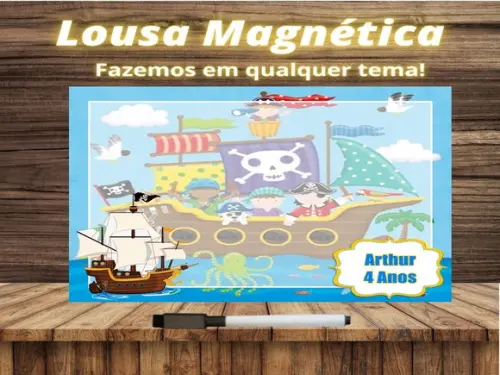 Lousa Magnética Pirata com Embalagem