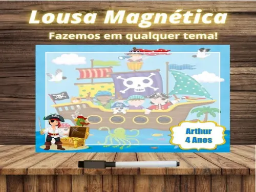 Lousa Magnética Pirata com Embalagem