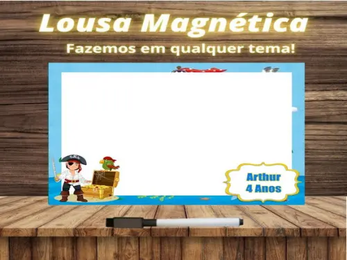 Lousa Magnética Pirata com Embalagem