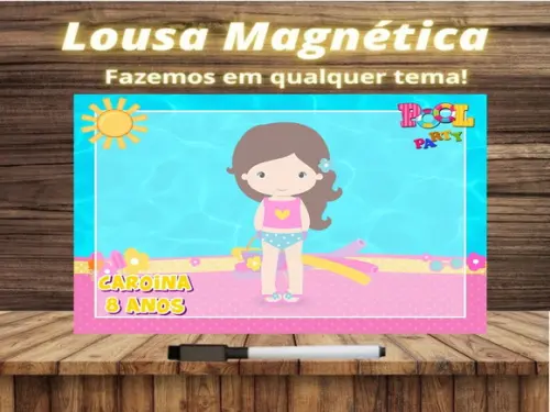 Lousa Magnética Pool Party com Embalagem