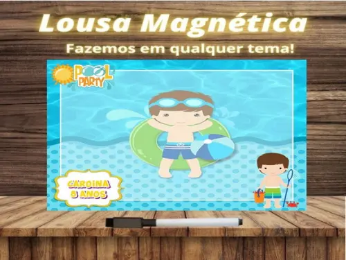 Lousa Magnética Pool Party com Embalagem