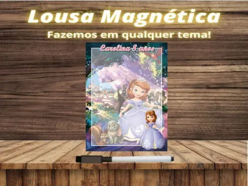 Lousa Magnética Princesinha Sofia com Embalagem