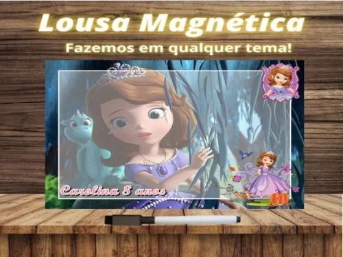 Lousa Magnética Princesinha Sofia com Embalagem