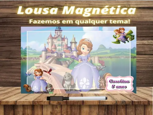 Lousa Magnética Princesinha Sofia com Embalagem