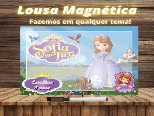 Lousa Magnética Princesinha Sofia com Embalagem