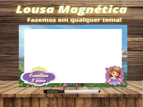 Lousa Magnética Princesinha Sofia com Embalagem