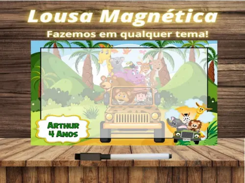 Lousa Magnética Safari com Embalagem