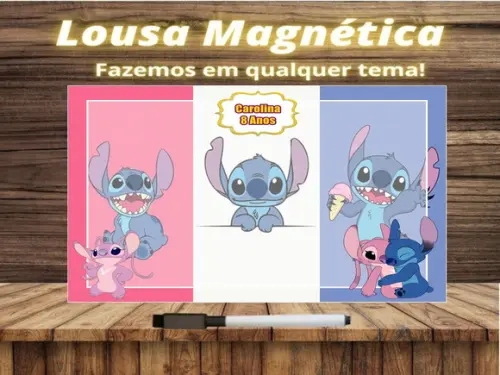 Lousa Magnética Stitch com Embalagem