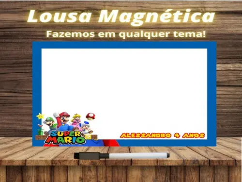 Lousa Magnética Super Mário com Embalagem