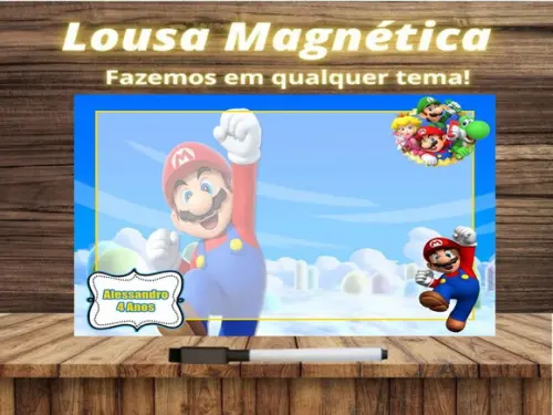 Lousa Magnética Super Mário com Embalagem