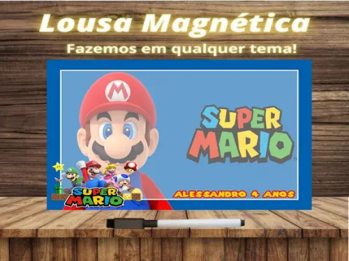 Lousa Magnética Super Mário com Embalagem