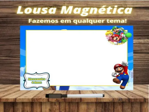 Lousa Magnética Super Mário com Embalagem