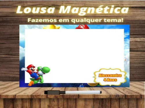 Lousa Magnética Super Mário com Embalagem