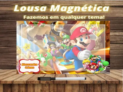 Lousa Magnética Super Mário com Embalagem