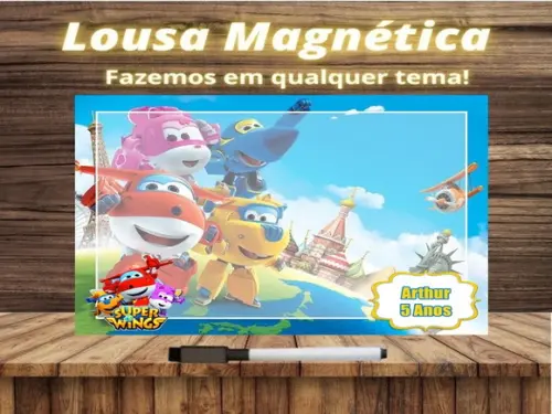 Lousa Magnética Super Wings com Embalagem
