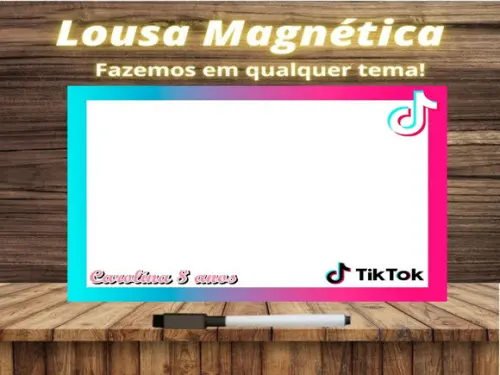 Lousa Magnética Tik Tok com Embalagem
