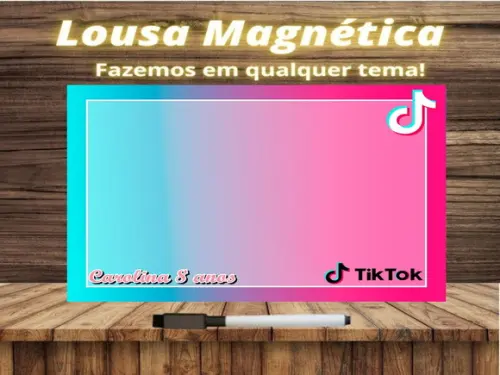 Lousa Magnética Tik Tok com Embalagem