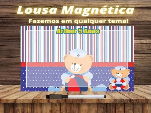 Lousa Magnética Ursinho Marinheiro com Embalagem