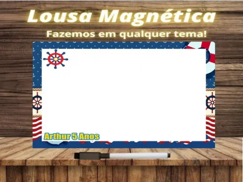 Lousa Magnética Ursinho Marinheiro com Embalagem