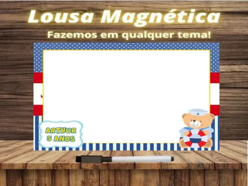 Lousa Magnética Ursinho Marinheiro com Embalagem