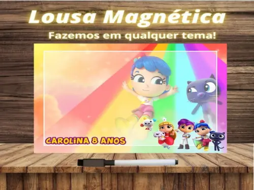 Lousa Magnética Vera e o Reino do Arco Íris com Embalagem