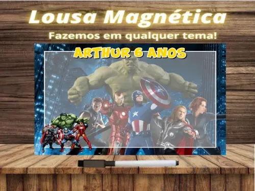 Lousa Magnética Vingadores com Embalagem
