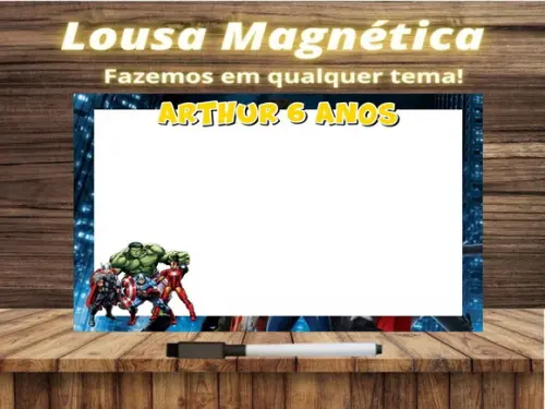 Lousa Magnética Vingadores com Embalagem