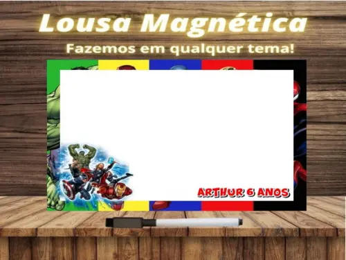 Lousa Magnética Vingadores com Embalagem