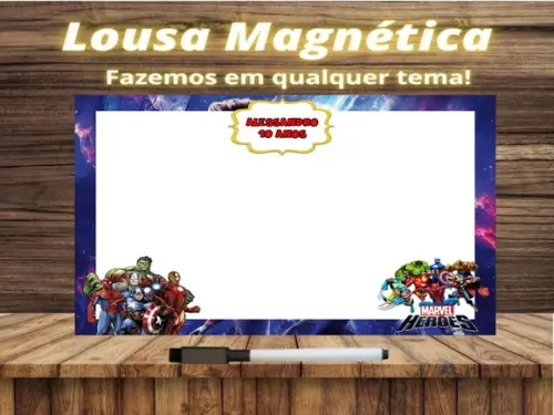 Lousa Magnética Vingadores com Embalagem