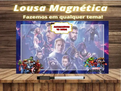 Lousa Magnética Vingadores com Embalagem